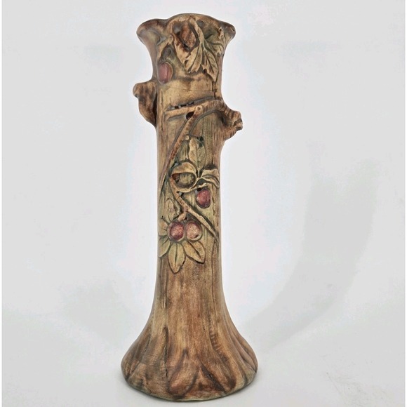 Weller Other - Vintage Weller Pottery Woodcraft Apple Tree Bud Vase 1920s Art Nouveau Faux Bois
